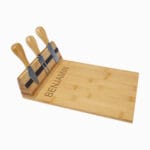 Mancheg bamboo magnetic cheese board and tools - Image 6