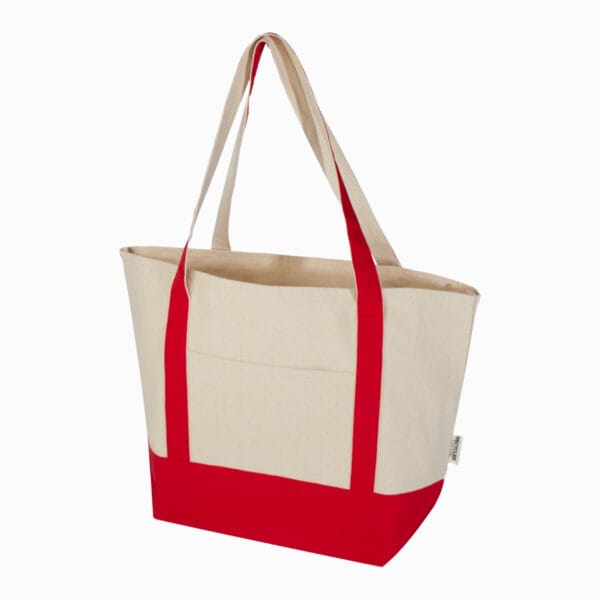 Sam GRS recycled cotton tote_red natural1